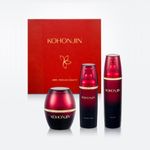 [Global Exclusive] KOHONJIN Black Label Premium 3-Step Skincare Set Skin Base Inno Cream Fleurko Ample Luxury K-Beauty Gift Box _ Made in Korea